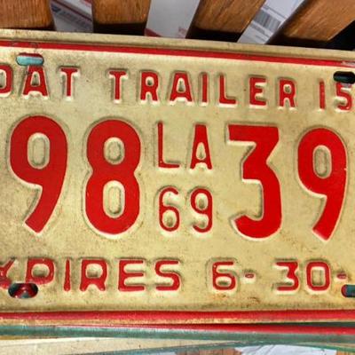 Plt5016 louisiana 1969 boattrailer 1500