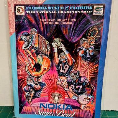 Sale Photo Thumbnail #41: Sugar Bowl Program Florida  Florida State Championship 1997 JEN8059 $17.99   - Warehouse: AAA Vintage 712 L And A Rd Suite B Metairie, LA 70001 Hours By Appointment Thursday - Saturday 10-4