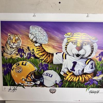 Sale Photo Thumbnail #15: “Wild Thing” LSU 2007 National Champions Signed Les Miles & Michael Hunt BR2417 $125.99   - AAA Vintage 9017 Airline HWY New Orleans, LA 70118 Hours 10-4 Monday - Saturday