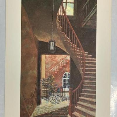 Sale Photo Thumbnail #10: Demarchy Courtyard in New Orleans by George Drummond Mansfield Print AAA2664 $74.99  AAA Vintage Shop 9017 Airline HWY New Orleans LA 70118 By Appointment 10-4 M-S
