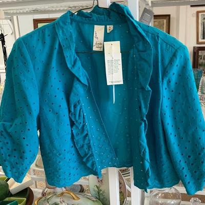 Sale Photo Thumbnail #34: Lavender honey ladies' bolero turquoise jacket size l aaa2618    - AAA Vintage 9017 Airline HWY New Orleans, LA 70118 Hours 10-4 Monday - Saturday$24.99