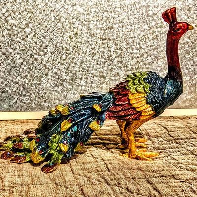 Sale Photo Thumbnail #22: Cristiani Collezione Peacock App size  5x4 Gold Plated Pewter Peacock JEN8081 $67.99