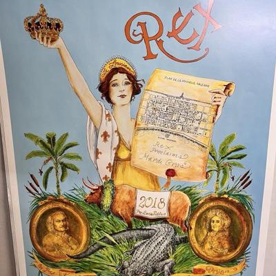 2018 Rex Proclamation Mardi Gras New Orleans Poster #353-500 Signed BR2423   - AAA Vintage 9017 Airline HWY New Orleans, LA 70118 Hours...