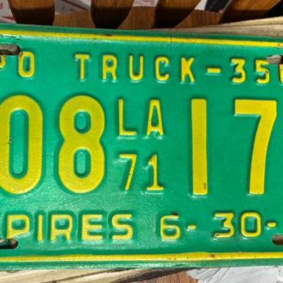 Plt5024 louisiana 1971 po truck 3500