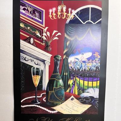 Sale Photo Thumbnail #20: 1998 BACCHUS KING DREW CAREY AUTOGRAPHED NUMBERED ARTIST PROOF Lithograph BR2411 $189.99   - AAA Vintage 9017 Airline HWY New Orleans, LA 70118 Hours 10-4 Monday - Saturday