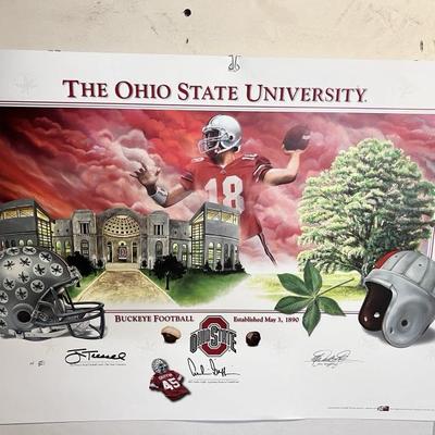 Archie Griffin Buckeye Football Ohio State Lithographed Signed M Hunt BR2428 $ 99.99  - AAA Vintage 9017 Airline HWY New Orleans, LA...