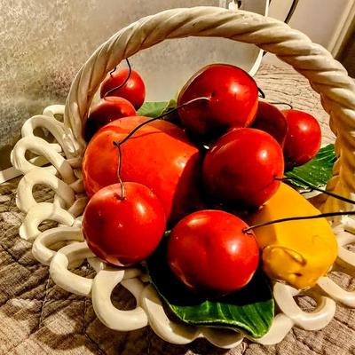 Sale Photo Thumbnail #43: Vintage 1960s Italian Porcelain Fruit Basket Figurine VERY RARE JEN8077 $43.99   - Warehouse: AAA Vintage 712 L And A Rd Suite B Metairie, LA 70001 Hours By Appointment Thursday - Saturday 10-4