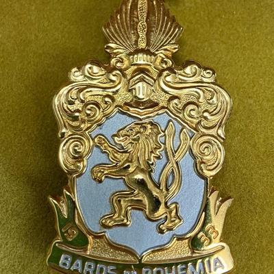 GM2082 Bards of Bohemia 1982  50th Anniversary Krewe Favor Brooch-Pendant  $65  - AAA Vintage 9017 Airline HWY New Orleans, LA 70118...