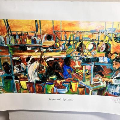 Sale Photo Thumbnail #24: FRENCHY Jacques-Imo s Cafe Kitchen Signed & Number 48 500 Print BR2415 $499.99   - AAA Vintage 9017 Airline HWY New Orleans, LA 70118 Hours 10-4 Monday - Saturday