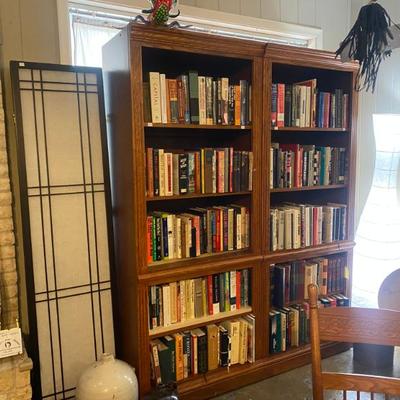 Sale Photo Thumbnail #61: 2 room dividers bookshelf and books