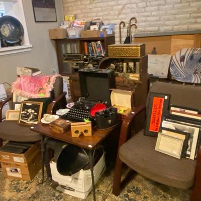 Sale Photo Thumbnail #33: UPI framed photos vintage side chairs