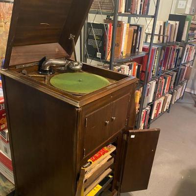Sale Photo Thumbnail #2: antique victrola that works just needs needlesimg 4369