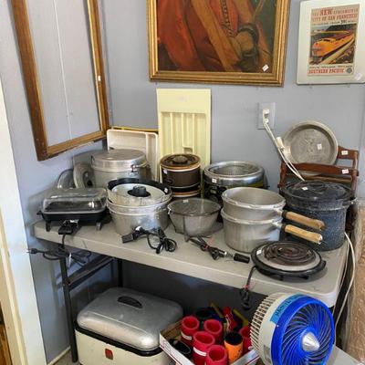 Sale Photo Thumbnail #82: assortment of cookware crockpots and more