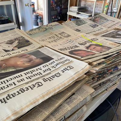 Sale Photo Thumbnail #91: Over 50 years of newspapers, Dallas Morning News, Dallas Times Herald, New York Times and MORE