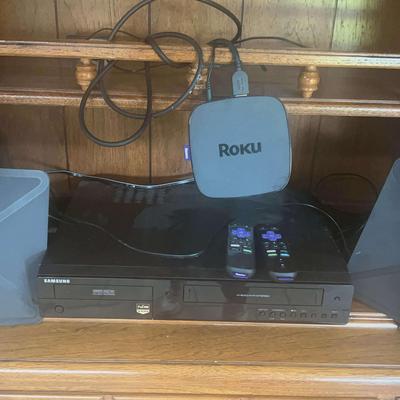 Samsung DVD-VCR Player with Roku and HDTV HotCat Antennas