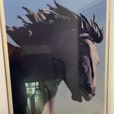 Signed "The Mustangs of Las Colinas" Framed Poster Print #1