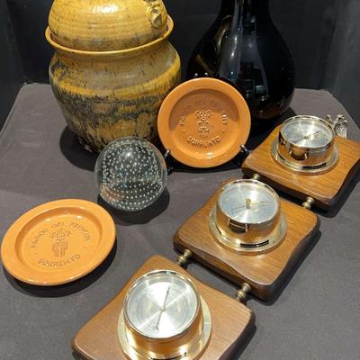 Decorative Collection Featuring Andrea by Sadek Paperweight & Parco dei Principi Sorrento Plates