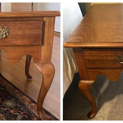 Timeless Pair Of Thomasville Queen Anne End Tables