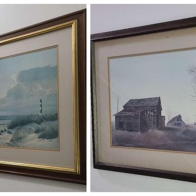 Framed Coastal and Rural Landscape Prints