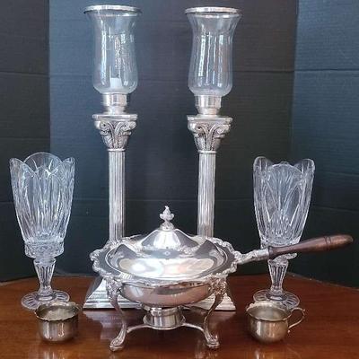 Elegant Silver-Plated Tableware With Candle Holders – Upstairs