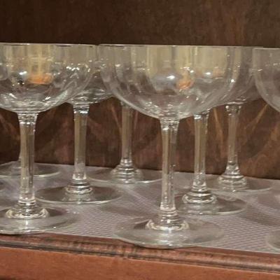 Baccarat Optic France Champagne Glasses – Elegant Crystal Stemware