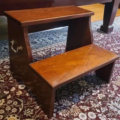 Wooden Two-Step Bedside Stool