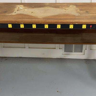Rolling Workbench With Power Strip And Shelf
