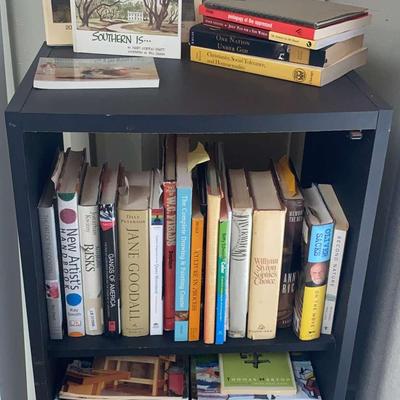 Bookshelf With Assorted Books, Art Magazines & More