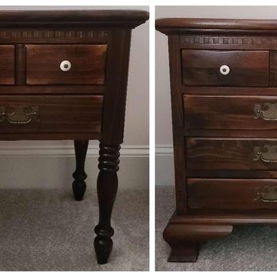 Classic Pair Of Ethan Allen Nightstands With Vintage Character