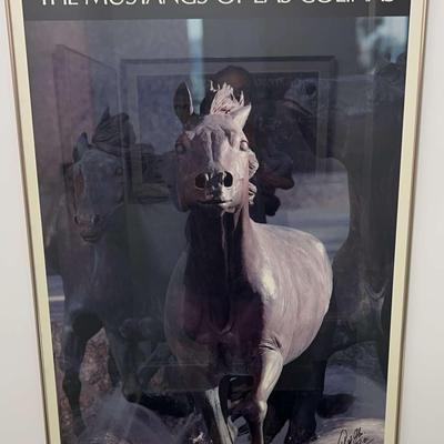 Signed "The Mustangs of Las Colinas" Framed Poster Print #2