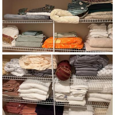 Extensive Linen and Towel Collection Featuring Egyptian Cotton Sheet Sets