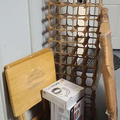 Wooden Wine Rack, Glass Tabletop, And More