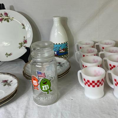 Vintage Fire King Purina Mugs, M&M’s & Peanut Goodies