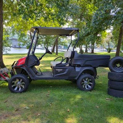 2020 Cushman Hauler 1200X Gas Side By Side With A LIKE NEW Up Down Switch Controlled Snow Plow And A BRAND NEW Set Of Factory Spare...