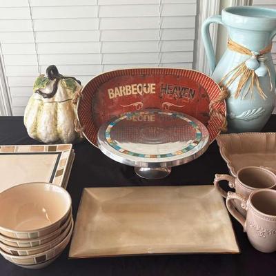 Decorative Ceramic & Kitchenware Collection Featuring Portugal Vase, Maxcera, & Pfaltzgraff