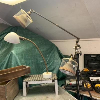 Lots of industrial lamps in the sale