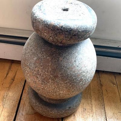 20”  granite pedestal. Looks like Stony Creek granite 