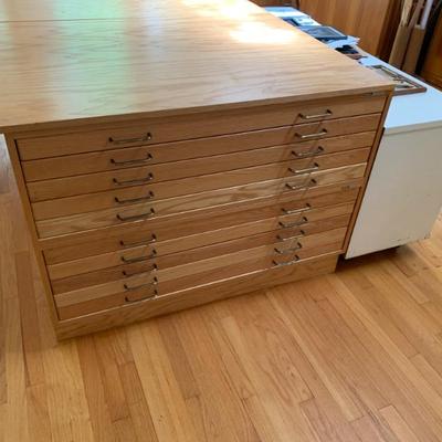 Sale Photo Thumbnail #129: Pr. of 10 drawer Mayline flat files in very clean condition
