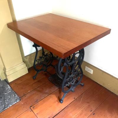 Antique sewing machine base table