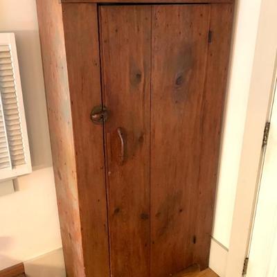Antique one door cupboard, ht. 67”, wd. 33”