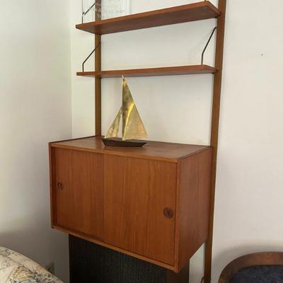MCM Teak String Cabinet Book Case