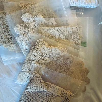 TONS of antique lace.