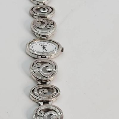Brighton Silver Tone Swirl Ladies Watch