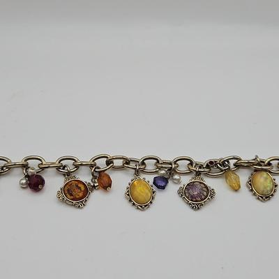 Liz Claiborne Vintage Charm Bracelet Signed