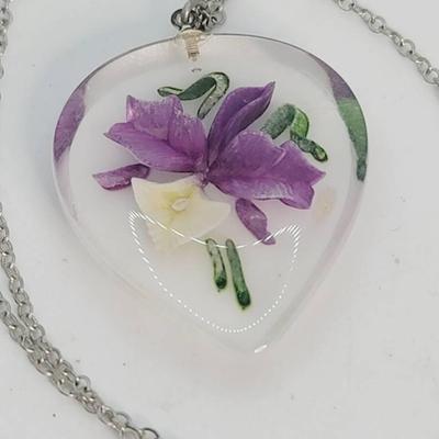God Is Love Iris Flower Necklace