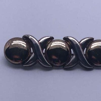 Sterling Silver Italy XO Brooch Hugs And Kisses 