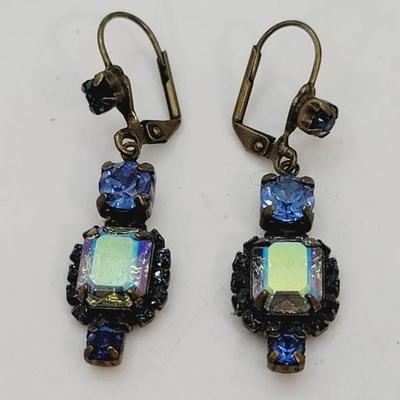 Blue & Pink Aurora Borealis Sorrelli Earrings Boho Glam