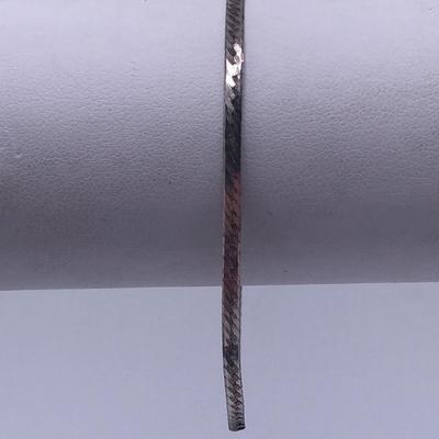 Sterling Silver Mom Flat Chain Heart Bracelet 