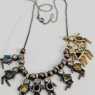 Sterling Birthstone Charm Family Pendants 