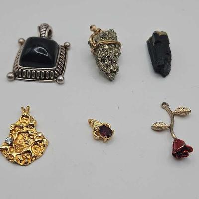 Costume Pendants Lot 6 Pc